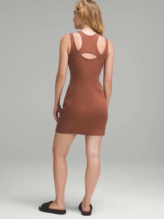 lululemon athletica Dresses & Skirts - Lululemon Ribbed Cotton Modal Cut-Out Dress
Ancient Copper size 4 EUC